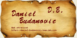 Daniel Budanović vizit kartica